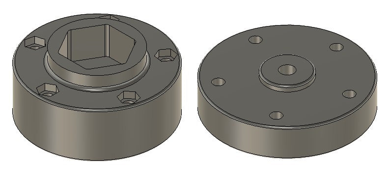 Grave Digger to Rubber: Spacer and Adapter Kit (two wheel kit)
