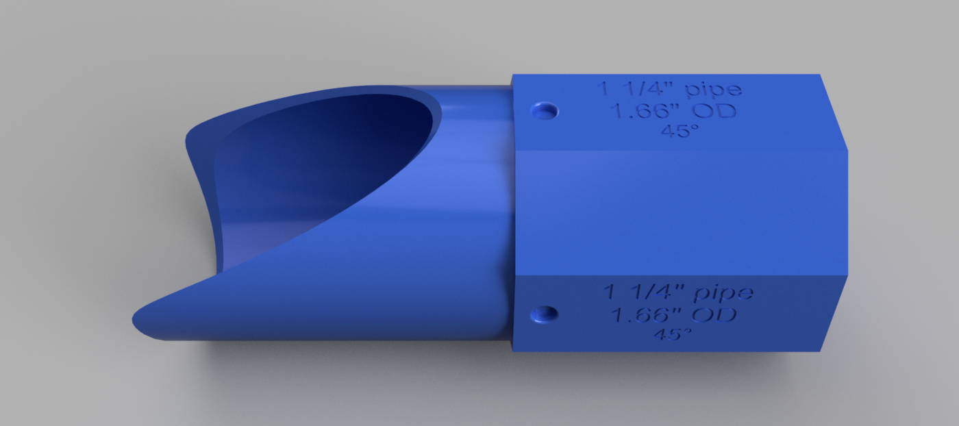 Pipe/Tubing Coping Layout Tool — Custom Angle (Single)