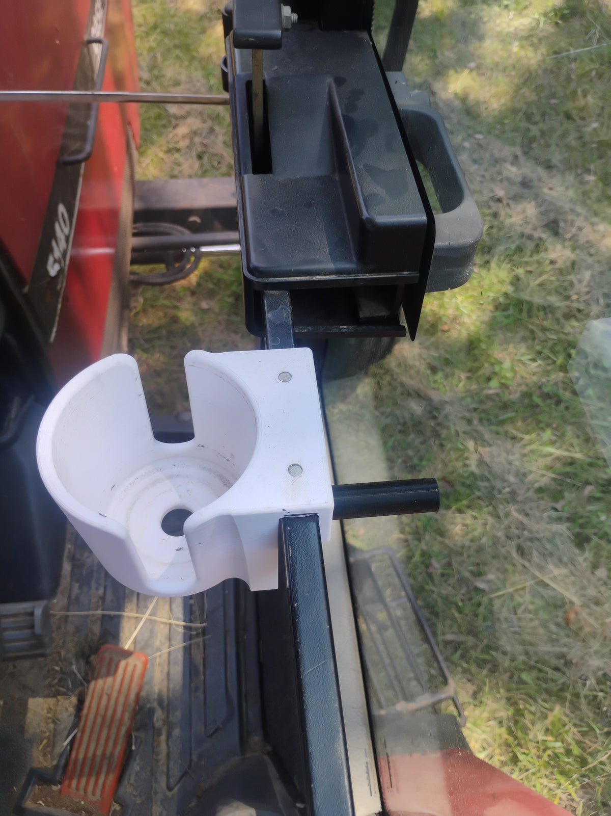 Cup Holder for Case IH / International Harvester Maxxum Cab Tractors - Door Grab Bar Mount