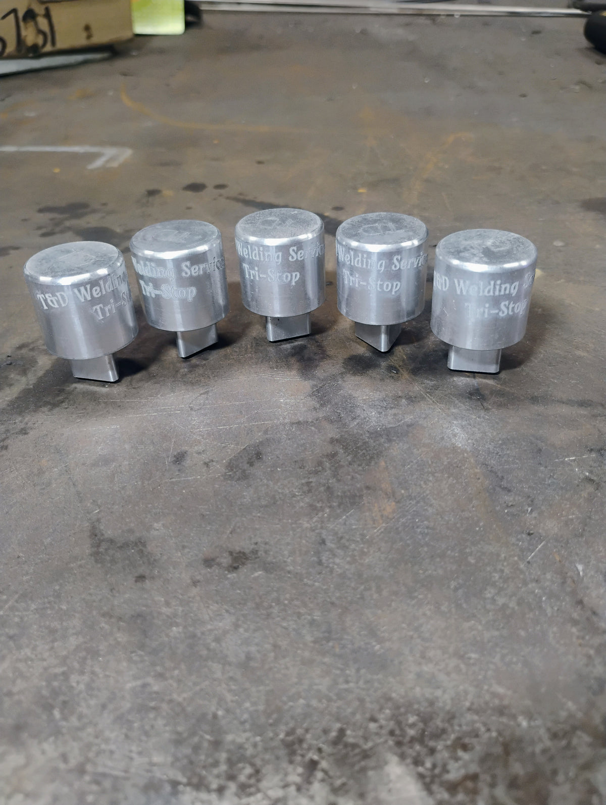 Aluminum Tri-Stop Fixture Table Stops — 5-Pack Prototype Clearance
