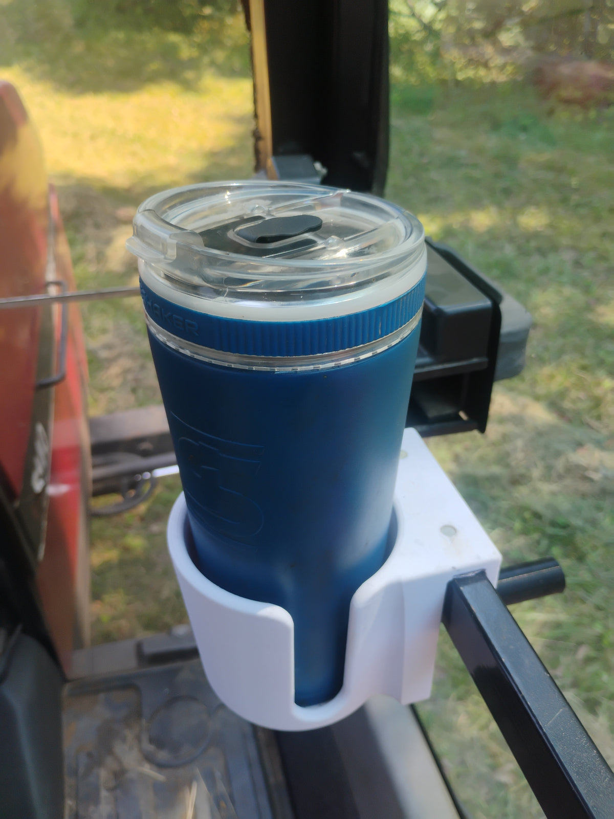 Cup Holder for Case IH / International Harvester Maxxum Cab Tractors - Door Grab Bar Mount