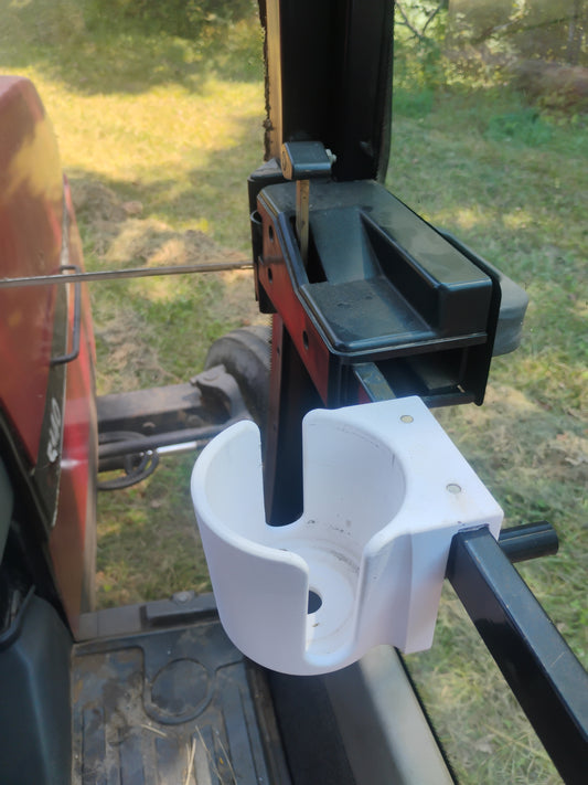 Cup Holder for Case IH / International Harvester Maxxum Cab Tractors - Door Grab Bar Mount